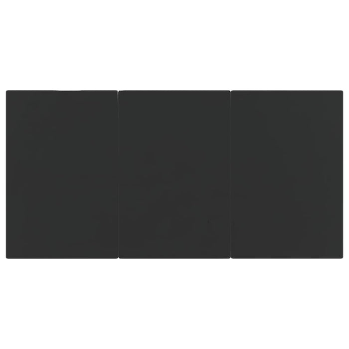 5 Piece Garden Dining Set Grey And Black Poly Rattan Steel