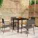 5 Piece Garden Dining Set Grey Tbkkpna