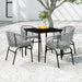 5 Piece Garden Dining Set Grey Tbkkxpx