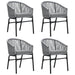 5 Piece Garden Dining Set Grey Tbkkxpx