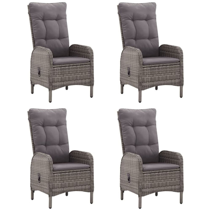 5 Piece Garden Dining Set Grey Tblniao