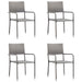 5 Piece Garden Dining Set Grey Tblniin