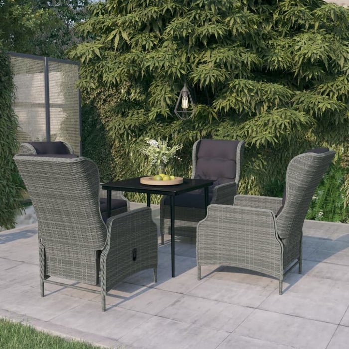 5 Piece Garden Dining Set Light Grey Tbkkllx