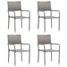 5 Piece Garden Dining Set Poly Rattan Anthracite Tbixakn