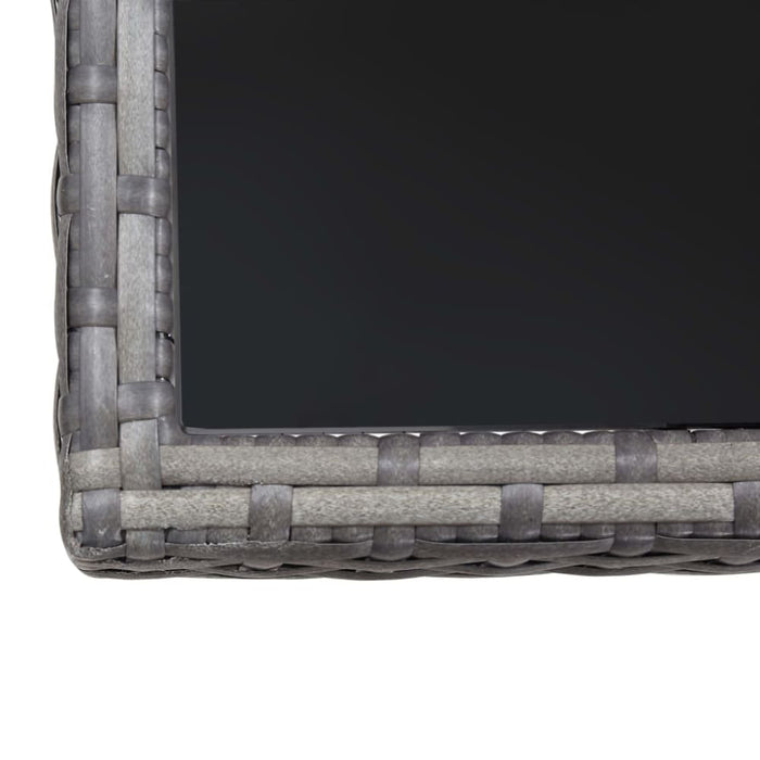 5 Piece Garden Dining Set Poly Rattan Anthracite Tbpkaop