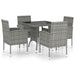 5 Piece Garden Dining Set Poly Rattan Anthracite Tbpkaop