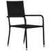 5 Piece Garden Dining Set Poly Rattan Black Tbixaki
