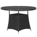 5 Piece Garden Dining Set Poly Rattan Black Tbpkapx