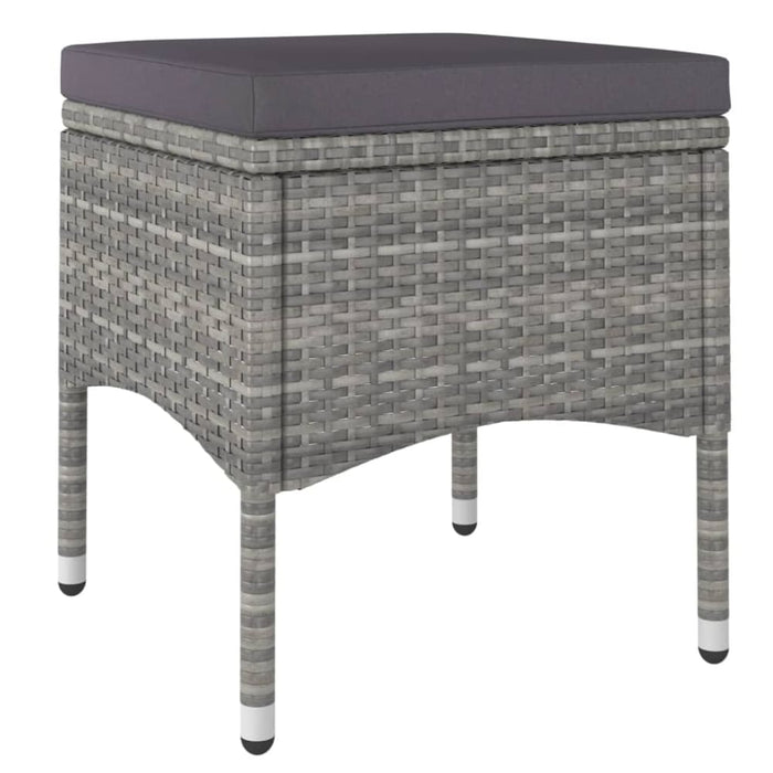 5 Piece Garden Dining Set Poly Rattan and Tempered Glass