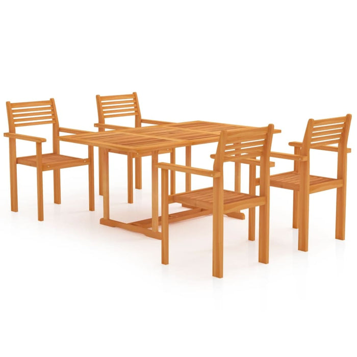 5 Piece Garden Dining Set Solid Teak Wood Tbpkpai