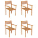 5 Piece Garden Dining Set Solid Teak Wood Tbpkpai