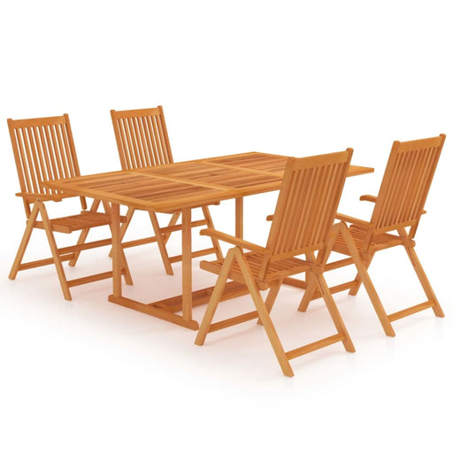 5 Piece Garden Dining Set Solid Teak Wood Tbpkptk