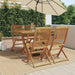 5 Piece Garden Dining Set Solid Wood Eucalyptus Ttbilti