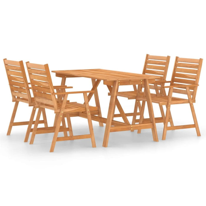 5 Piece Garden Dining Set Solid Acacia Wood Tbpinaa