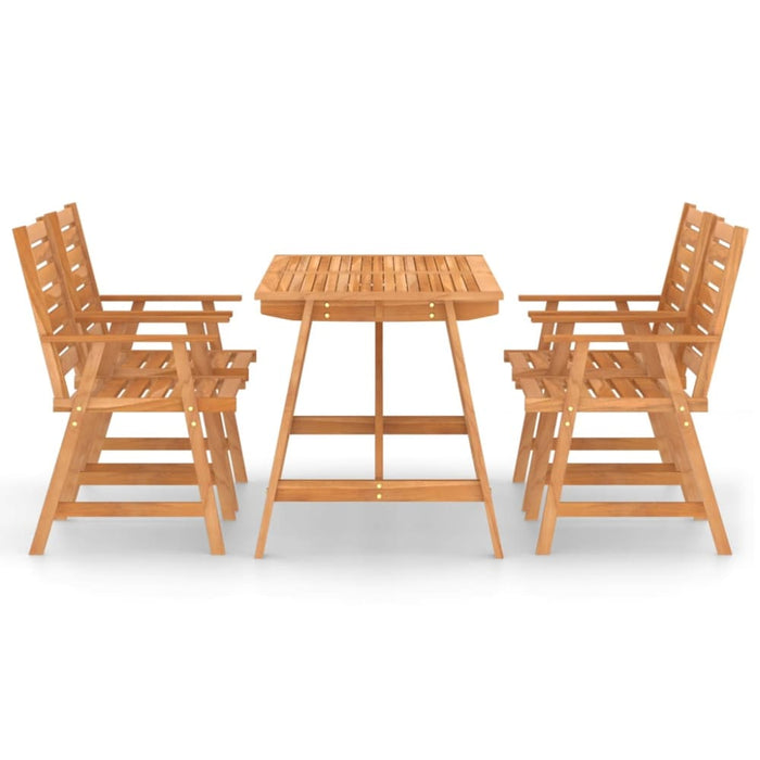 5 Piece Garden Dining Set Solid Acacia Wood Tbpinaa