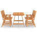 5 Piece Garden Dining Set Solid Acacia Wood Tbpinaa