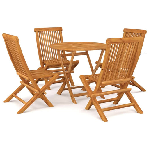 5 Piece Garden Dining Set Solid Teak Wood Tbpkpik
