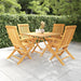 5 Piece Garden Dining Set Solid Teak Wood Tbpkpna
