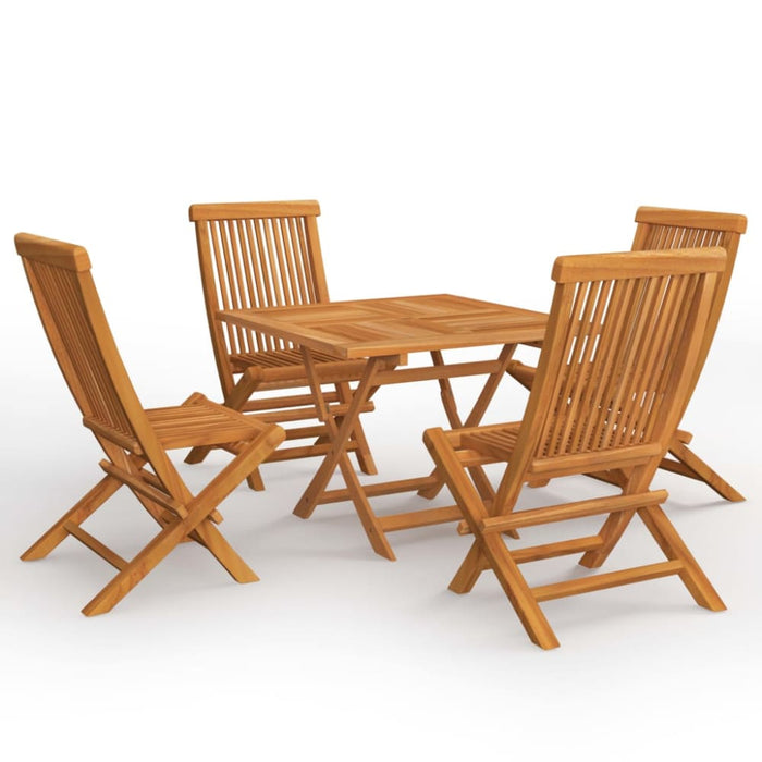 5 Piece Garden Dining Set Solid Teak Wood Tbpkpnt