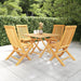 5 Piece Garden Dining Set Solid Teak Wood Tbpkpnt