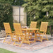 5 Piece Garden Dining Set Solid Teak Wood Tbpkpxi