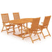 5 Piece Garden Dining Set Solid Teak Wood Tbpkpxi