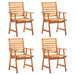 5 Piece Garden Dining Set Solid Wood Acacia Tbniotk