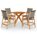 5 Piece Garden Dining Set Solid Wood Acacia Tbnioto