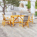 5 Piece Garden Dining Set Solid Wood Acacia Tbnioxa