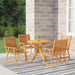 5 Piece Garden Dining Set Solid Wood Acacia Tbnioxk