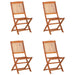 5 Piece Garden Dining Set Solid Wood Acacia Tbnlklk