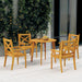 5 Piece Garden Dining Set Solid Wood Acacia Tbpikkn