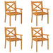 5 Piece Garden Dining Set Solid Wood Acacia Tbpikkn