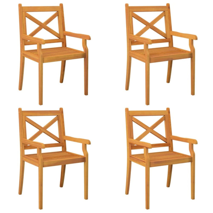 5 Piece Garden Dining Set Solid Wood Acacia Tbpnbbb