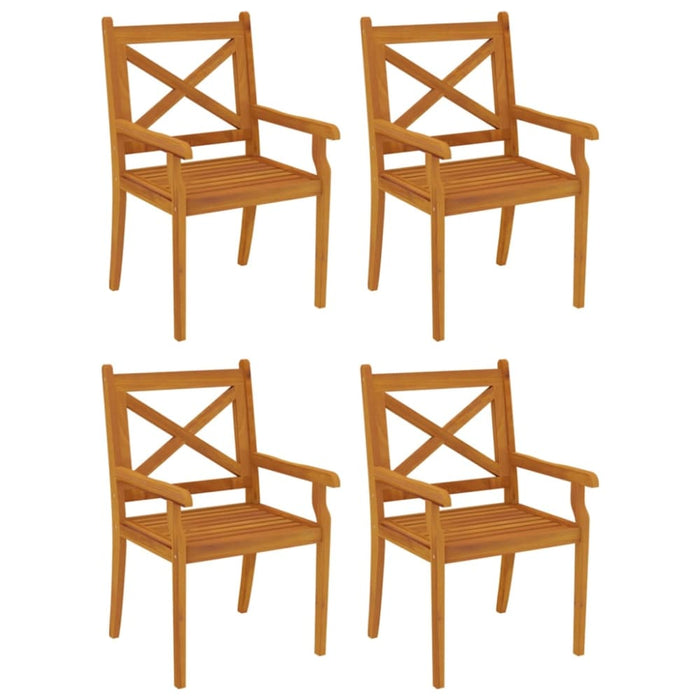 5 Piece Garden Dining Set Solid Wood Acacia Tbpnbbt