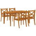 5 Piece Garden Dining Set Solid Wood Acacia Tbpnbbt