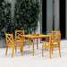 5 Piece Garden Dining Set Solid Wood Acacia Tbpnbbx