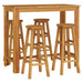 5 Piece Garden Dining Set Solid Wood Acacia Topatka