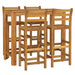 5 Piece Garden Dining Set Solid Wood Acacia Topatkl