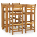 5 Piece Garden Dining Set Solid Wood Acacia Topatkl