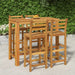 5 Piece Garden Dining Set Solid Wood Acacia Topatkl