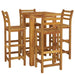 5 Piece Garden Dining Set Solid Wood Acacia Topatko