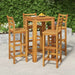 5 Piece Garden Dining Set Solid Wood Acacia Topatko