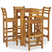5 Piece Garden Dining Set Solid Wood Acacia Topatko