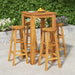 5 Piece Garden Dining Set Solid Wood Acacia Topatnk