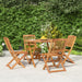 5 Piece Garden Dining Set Solid Wood Acacia Topxkbx