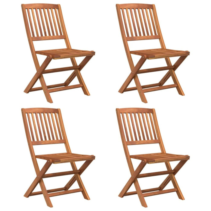 5 Piece Garden Dining Set Solid Wood Acacia Topxkbx