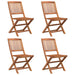 5 Piece Garden Dining Set Solid Wood Acacia Topxkbx