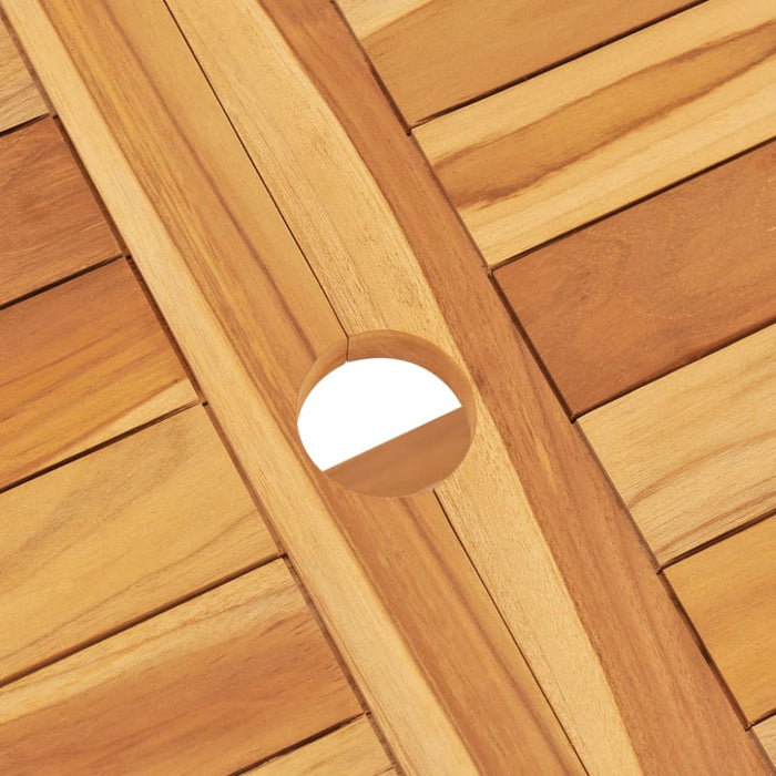 5 Piece Garden Dining Set Solid Wood Teak Toppbbp