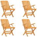 5 Piece Garden Dining Set Solid Wood Teak Toppbbp